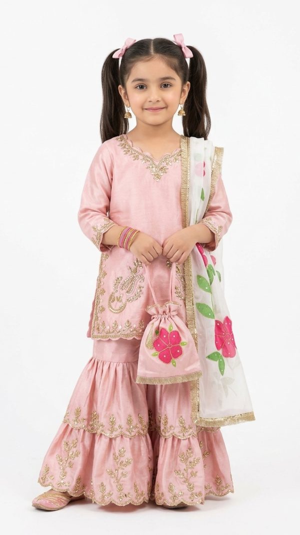 Rooh E Maan Baby Pink- 4Pc